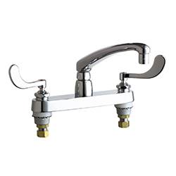 Chicago Faucets - 1100-317CP - 8-inch Center Deck Mounted Sink Faucet