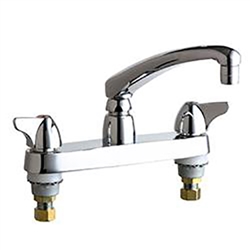 Chicago Faucets - 1100-CP - 8-inch Center Deck Mounted Sink Faucet
