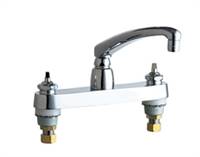 Chicago Faucets - 1100-E35LESSHDLABCP Hot and Cold Water Sink Faucet