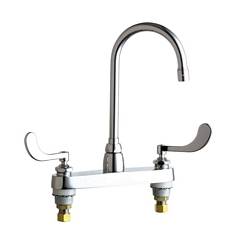Chicago Faucets - 1100-GN2AE3-317CP - 8-inch Center Deck Mounted Sink Faucet