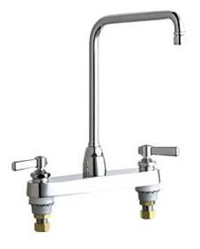 Chicago Faucets - 1100-HA8-369VPACP - 8-inch Center Deck Mounted Sink Faucet