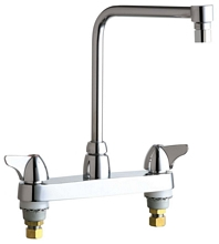Chicago Faucets - 1100-HA8VPCCP - 8-inch Center Deck Mounted Sink Faucet