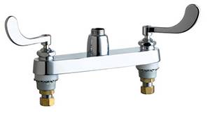 Chicago Faucets - 1100-LES317XKAB - 8-inch Center Deck Mounted Sink Faucet