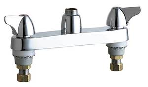 Chicago Faucets - 1100-LESSSPTXKCP - 8-inch Center Deck Mounted Sink Faucet