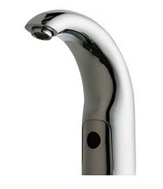 Hytronics - Single Hole Faucet, Deck Mount, Contemporary Electronic Lavatory Faucet with Dual Beam Infrared Sensor