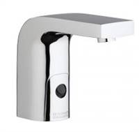 Chicago Faucets 116.858.AB.1 -  HyTronic Edge Lavatory Sink Faucet with Dual Beam Infrared Sensor. Edge Electronic Integral Spout. 0.5 GPM (1.9 L/min) Vandal Proof Non-Aerating Spray. Stainless Steel Hoses Included.