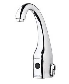 Chicago Faucets 116.877.AB.1 - HyTronic Curve, DC powered, dual supply, user adjustable integrated mixer