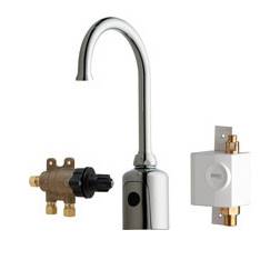 Chicago Faucets 116.975.AB.1 - HYTRONIC GOOSENECK SINK FAUCET WITH DUAL BEAM INFRARED SENSOR