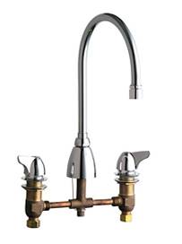 Chicago Faucets - 1201-AGN8AE3VPACP - 8-inch Deck Mounted Kitchen Sink Faucet