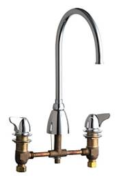Chicago Faucets - 1201-AGN8FCCP - 8-inch Deck Mounted Kitchen Sink Faucet