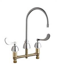 Chicago Faucets - 201-AGN8AE3-317XKCP Concealed Hot and Cold Water Sink Faucet