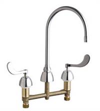 Chicago Faucets - 201-AGN8AE35-317ABCP Concealed Hot and Cold Water Sink Faucet