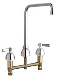 Chicago Faucets 201-RSHA8AE35VPCP - 8-inch Center Concealed Kitchen Sink Faucet, Less Side Spray