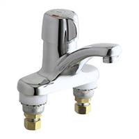 The Chicago Faucets 3300-CP MeterMix™ faucet provides the water savings of a metering faucet combined with the convenience of temperature adjustment. MeterMix has MVP™ Metering Cartridge with proven performance 5-year warranty.