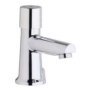 Chicago Faucets 3501-E2805ABCP - Single Hole Mount, Single Control Hot and Cold Water Metering Mixing Sink Faucet