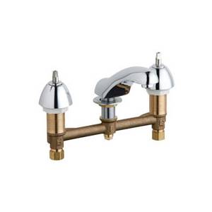 Chicago Faucets - 404-633LESSHDLCP - Widespread Lavatory Faucet