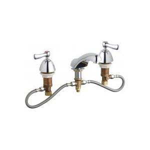 Chicago Faucets 404-HZCP - Fully Adjustable Widespread Concealed Deck Mount Lavatory Sink Faucet