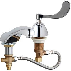 Chicago Faucets 404-HZCW317ABCP - Adjustable Concealed Deck Mount Lavatory Cold Water Only Sink Faucet