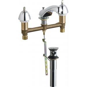 Chicago Faucets 404-POLESSHDLAB - Lavatory Sink Faucet with Pop-up Waste