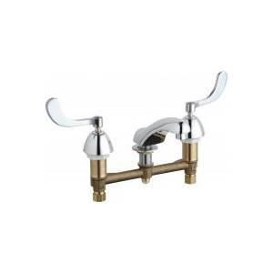 Chicago Faucets - 404-V317CP - Widespread Lavatory Faucet