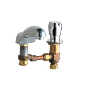 Chicago Faucets - 404-V665CWCP - Widespread Lavatory Faucet