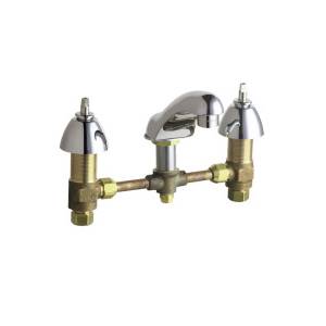 Chicago Faucets - 404-VLESSHDLCP - Widespread Lavatory Faucet