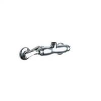 Chicago Faucets - 445-LESSSPTLESSHDLCP Hot and Cold Water Sink Faucet