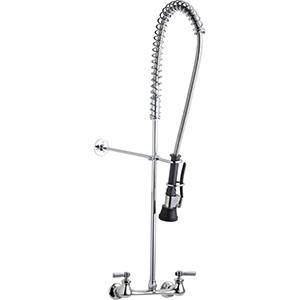 Chicago Faucets 510-GCTFCP - Wall Mounted Pre-Rinse Faucet with Triple Force Spray Valve