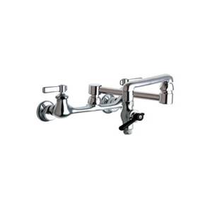 Chicago Faucets 517-GCABCP - 8-inch Center Wall Mounted Pot Filler Faucet with Front Control Shut-Off