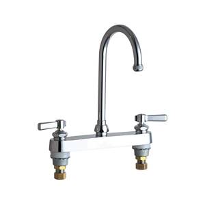 Chicago Faucets - 527-GN2AE1ABCP - 8-inch Deck Mounted Service Sink Faucet