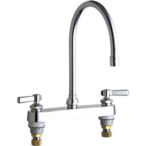 Chicago Faucets - 527-GN8AE3-317ABCP - 8-inch Deck Mounted Sink Faucet