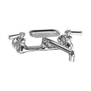 Chicago Faucets - 540-CP - Wall Mounted Faucet with Soap Dish