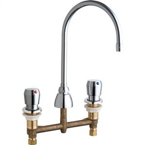 Chicago Faucets - 786-E3-665ABCP - Widespread Lavatory Faucet Metering