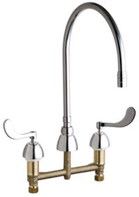 Chicago Faucets - 786-GN10AE3SWGCP - Widespread Lavatory Faucet