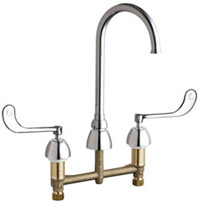 Chicago Faucets - 786-GN2FC319CP - Widespread Lavatory Faucet