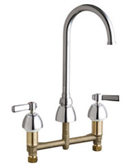Chicago Faucets - 786-GN2FC369CP - Widespread Lavatory Faucet