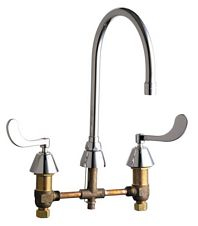 Chicago Faucets - 786-GN8AE29VPXKCP - Widespread Lavatory Faucet