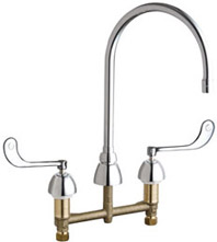 Chicago Faucets - 786-GN8AE3-319CP - Widespread Lavatory Faucet