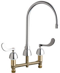 Chicago Faucets - 786-GN8AE3VPCABCP - Widespread Lavatory Faucet