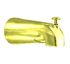 Alsons 10752060PK - Diverter Tub Spout, Polished Brass