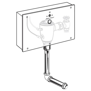 American Standard 6061.501 - Concealed Selectronic Back Spud Urinal 0.125 gpf Flush Valve with Wall Box