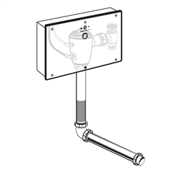 American Standard 6065.322 - Concealed Selectronic Back Spud Toilet 1.28 gpf Flush Valve with Wall Box