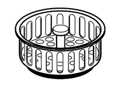 American Standard 063530-0750A - BASKET ASSEMBLY STRAINER, STAINLESS STL