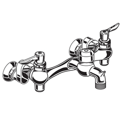 American Standard 8351.076 - Service Sink Faucet, 3" Vacuum Breaker Spout, Supply Stops, Offset Shanks