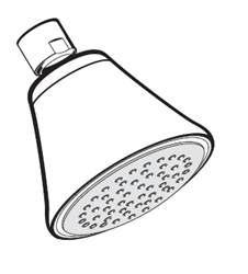 American Standard M953584-0020A - SHOWER HEAD FOR TRANSITIONAL BS, CHROME