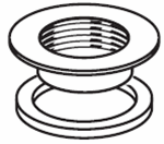 American Standard M962457-0020A - Chrome Plated Lavatory Sink Drain Flange Assembly