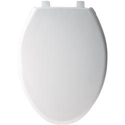Church 383SS - Elongated, Closed Front with Cover SS Plastic Toilet Seat