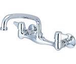 Central Brass 0047-Th1 Kitchen-Wallmount 7-7/8" To 8-1/8" Two Canopy Hdls 8" Tube Spt Hose Thread-Pvd Pc (Polished Chrome Finish)