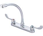 Central Brass 0122-A07Els Kitchen-Topmount 8" Two 4" Wrist Hdls 8-3/4" Hi-Rise Spt-Pvd Pc (Polished Chrome Finish)