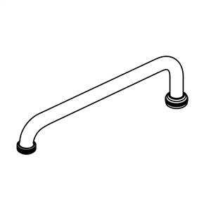 CENTRAL BRASS SU-363-LH 12â€³ Swivel Tube Spout With Hose End